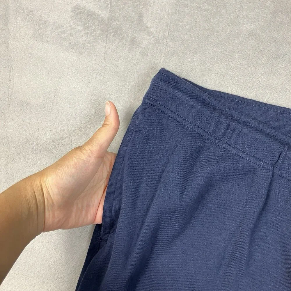 J.Crew Heritage Brushed Rib Knit Jogger Pants Mens XL Navy Cotton Drawstring
